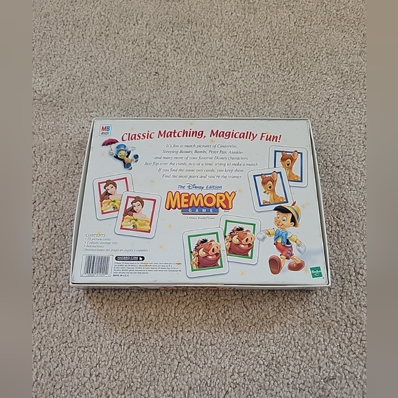 The Disney Edition Memory Matching Game MB Milton Bradley 41020 COMPLETE 2002 - Picture 11 of 14